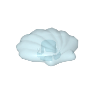 Clikits Icon, Shell 2 × 2 with Pin Trans-Very Lt Blue