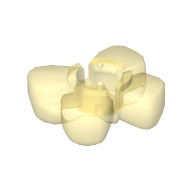 Clikits Icon, Butterfly 2 × 2 with Hole Trans-Fire Yellow