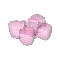Clikits Symbol, Schmetterling 2 × 2 mit Loch in Transparent-Rosa