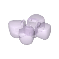 Clikits Icon, Butterfly 2 × 2 with Hole Trans-Light Purple