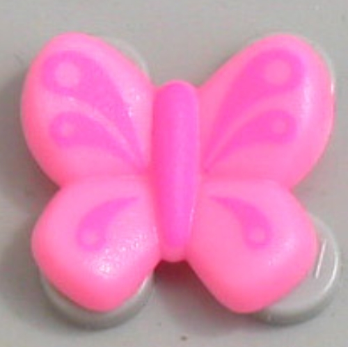 Clikits Icon, Butterfly 2 × 2 with Pin, Dark Pink Body and Wings Print Clikits Pink