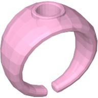 Clikits Ring, Wide Band with Hole in Top Trans-Pink