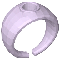 Clikits Ring, Wide Band with Hole in Top Trans-Light Purple
