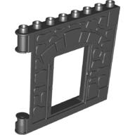 Duplo Building Wall 1 × 8 × 8 with Door Opening - Castle Schwarz