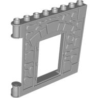 Duplo Building Wall 1 × 8 × 8 with Door Opening - Castle Hellblaugrau
