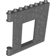Duplo Building Wall 1 × 8 × 8 with Door Opening - Castle Dunkelblaugrau