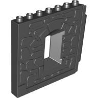 Duplo Building Wall 1 × 8 × 8 with Window Opening - Castle Schwarz