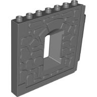 Duplo Building Wall 1 × 8 × 8 with Window Opening - Castle Dunkelblaugrau