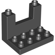 Duplo Plate 3 × 4 × 2 1/3 Rampart Rotbraun
