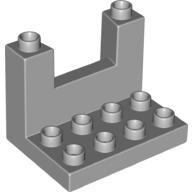 Duplo Plate 3 × 4 × 2 1/3 Rampart Light Bluish Gray