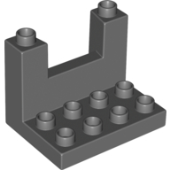 Duplo Plate 3 × 4 × 2 1/3 Rampart Dark Bluish Gray