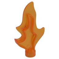 Duplo Wave (Fire, Water, Flame) 2 × 1 × 5 with Non-Marbled Tip Trans-Orange
