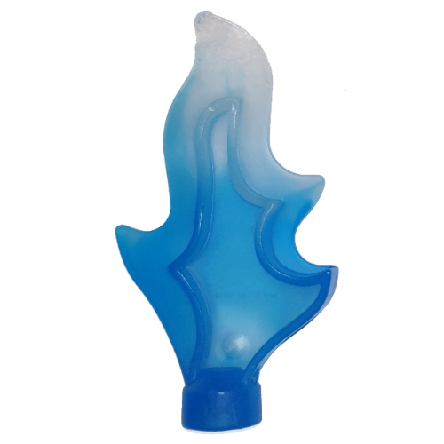 Duplo Wave (Fire, Water, Flame) 2 × 1 × 5 with Marbled White Tip Trans-Light Blue