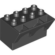 Duplo Brick 4 × 3 × 3 Wry Inverted Black