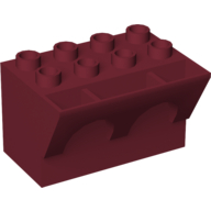 Duplo Brick 4 × 3 × 3 Wry Inverted Dark Red