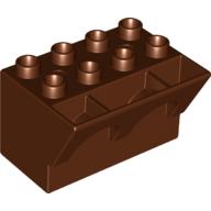 Duplo Brick 4 × 3 × 3 Wry Inverted Reddish Brown