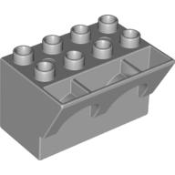 Duplo Brick 4 × 3 × 3 Wry Inverted Light Bluish Gray