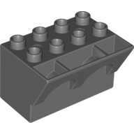 Duplo Brick 4 × 3 × 3 Wry Inverted Dark Bluish Gray