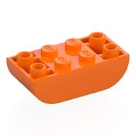 Brick Curved Inverted 2 × 4 Double Orange