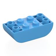 Brick Curved Inverted 2 × 4 Double Medium Blue