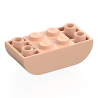 Brick Curved Inverted 2 × 4 Double Light Nougat