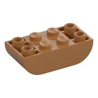 Brick Curved Inverted 2 × 4 Double Medium Nougat