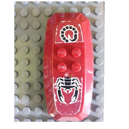 Shield from Nestle Promo Figure - Shadow Knight with Spear and Shield Dark Red