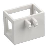 Crane Basket 2 × 3 × 2 with Locking Hinge Fingers Weiß