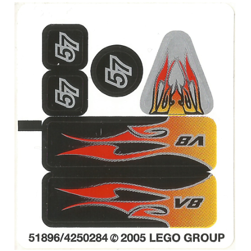 Stickerbogen für Set 8643-1 [Keine Farbe/Beliebige Farbe]