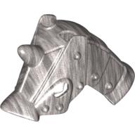 Duplo Horse Battle Helmet Metallic Silver