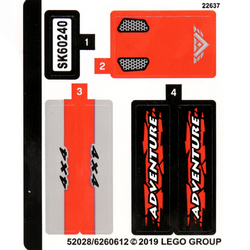 Stickerbogen für Set 60240-1 [Keine Farbe/Beliebige Farbe]