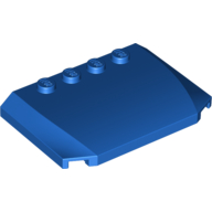 Brick Wedged, Curved Triple 4 × 6 × 2/3 with 4 Studs Blue