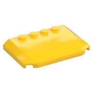 Brick Wedged, Curved Triple 4 × 6 × 2/3 with 4 Studs Yellow