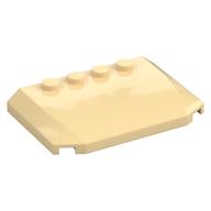 Brick Wedged, Curved Triple 4 × 6 × 2/3 with 4 Studs Tan