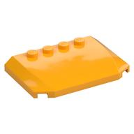 Brick Wedged, Curved Triple 4 × 6 × 2/3 with 4 Studs Bright Light Orange