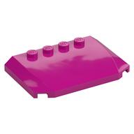 Brick Wedged, Curved Triple 4 × 6 × 2/3 with 4 Studs Magenta