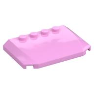 Brick Wedged, Curved Triple 4 × 6 × 2/3 with 4 Studs Bright Pink