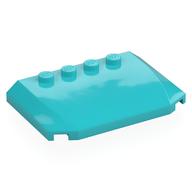 Brick Wedged, Curved Triple 4 × 6 × 2/3 with 4 Studs Medium Azure
