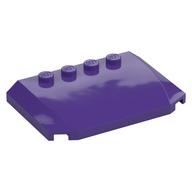 Brick Wedged, Curved Triple 4 × 6 × 2/3 with 4 Studs Dark Purple