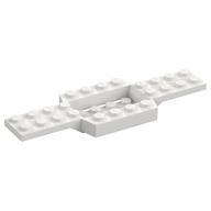 Vehicle Base 4 × 12 × 3/4 with 4 × 2 Recessed Center with Smooth Underside Weiß