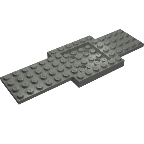 Vehicle Base 6 × 16 × 2/3 with 4 × 4 Recessed Center