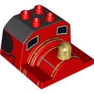 Duplo Train Cab Top without Bunker, Thomas & Friends James Print Rot