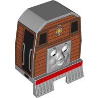Duplo Train Front, Thomas & Friends, Toby Face Hellblaugrau
