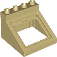 Duplo Behälter oben 4 × 4 × 3 Beige
