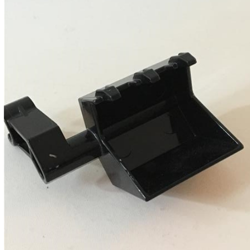 Duplo Excavator Bucket 2 × 2 × 2 with Three Teeth and Angled Arm Clip (Benny) Black