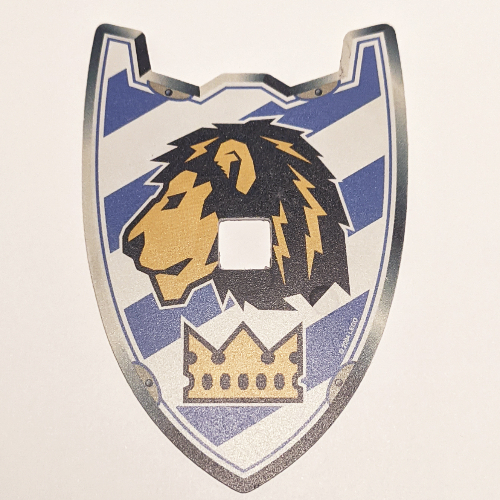 Large Figure Shield with Knights Kingdom King Mathias Print [Keine Farbe/Beliebige Farbe]
