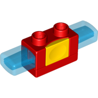 Duplo Siren with Light & Sound, 1 × 2 Base with Yellow Button Rot