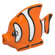 Duplo Animal Fish, Clownfish with White Stripes Orange