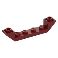 Brick Sloped Inverted 45° 6 × 1 Double with 1 × 4 Recessed Dark Red