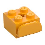 Brick Special 2 × 2 with Photo Clip Bright Light Orange